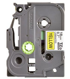 Brother желтая плёнка для наклеек с черным шрифтом, 18 мм x 8 м