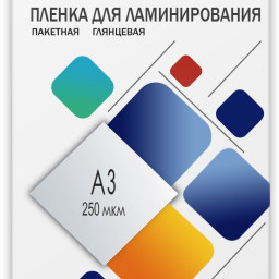 Пленка для ламинирования пакетная Гелеос, 303 x 426 мм, 250 мкм, глянцевая, 100 шт.