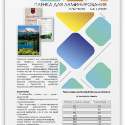 Пленка для ламинирования пакетная Гелеос, 303 x 426 мм, 250 мкм, глянцевая, 100 шт.