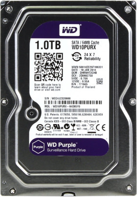 Western Digital жесткий диск Purple WD10PURX (1 TB)
