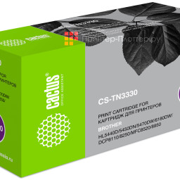 Картридж лазерный Cactus CS-TN3330 черный (3000стр.) для Brother HL-5440D/5450DN/5470DW/6180DW/DCP8110/8250/MFC-8520/8950