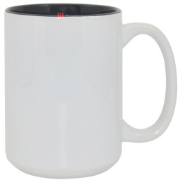 Кружка B21N-01, 15oz, белая (черная внутри)