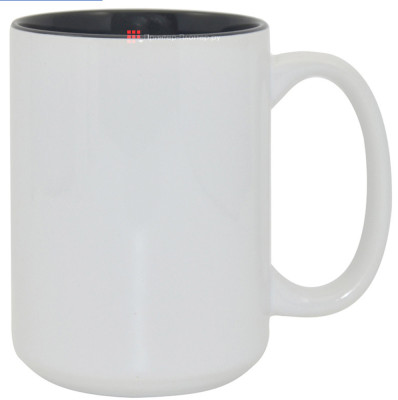 Кружка B21N-01, 15oz, белая (черная внутри)