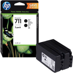 Картридж HP 711 (black), 2шт x 80мл