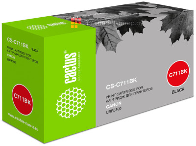 Картридж лазерный Cactus CS-C711BK черный (6000стр.) для Canon LBP5300