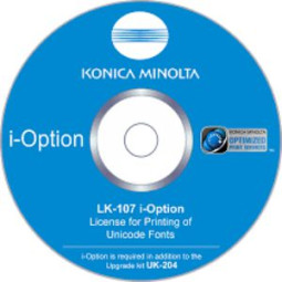 Konica Minolta поддержка Unicode Fonts LK-107