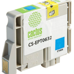 Картридж струйный Cactus CS-EPT0632 голубой (10мл) для Epson Stylus C67/C87/CX3700/CX4100/CX4700