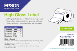 Бумага Epson High Gloss Label, 102 мм х 51 мм