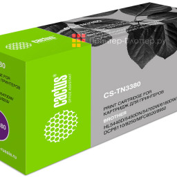 Картридж лазерный Cactus CS-TN3380 черный (8000стр.) для Brother HL-5440D/5450DN/5470DW/6180DW/DCP8110/8250/MFC-8520/8950