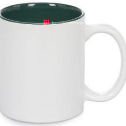 Кружка B21N-06, 15oz, белая (зеленая внутри)