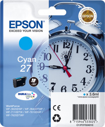 Картридж Epson DURABrite Ultra T2702 Singlepack (cyan), 3,6 мл (C13T27024022, C13T27024020)
