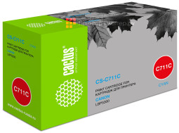 Картридж лазерный Cactus CS-C711C голубой (6000стр.) для Canon LBP5300