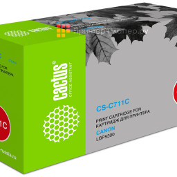 Картридж лазерный Cactus CS-C711C голубой (6000стр.) для Canon LBP5300