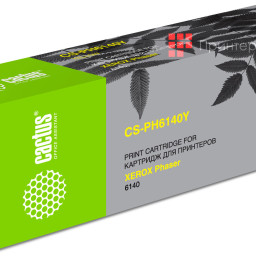 Картридж лазерный Cactus CS-PH6140Y 106R01483 желтый (2000 стр.) для Xerox Phaser 6140