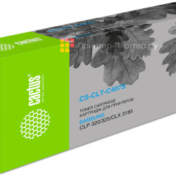 Картридж лазерный Cactus CS-CLT-C407S голубой (1000стр.) для Samsung CLP320/320n/325/CLX3185/3185n/3185fn