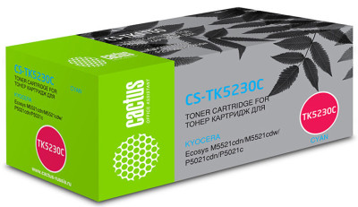 Картридж лазерный Cactus CS-TK5230C голубой (2600 стр.) для Kyocera Ecosys M5521cdn/M5521cdw/P5021cdn/P5021cdw