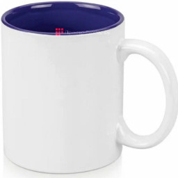 Кружка B21N-07, 15oz, белая (синяя внутри)