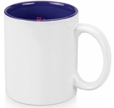 Кружка B21N-07, 15oz, белая (синяя внутри)