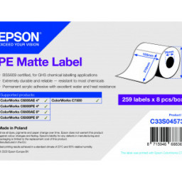 Бумага Epson PE Matte Label, матовая, 105мм x 210мм, 259 шт.