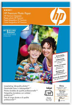 Бумага HP Premium Glossy Photo Paper, глянцевая, 10 x 15 см (100 x 150 мм), 240 г/кв.м (20 листов)