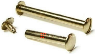 Винт металлический, 15 мм, с резьбой, золотой, 1000 шт.