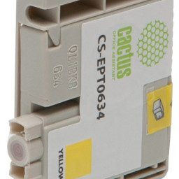 Картридж струйный Cactus CS-EPT0634 желтый (10мл) для Epson Stylus C67/C87/CX3700/CX4100/CX4700