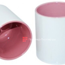 Кружка B21N-08, 15oz, белая (розовая внутри)