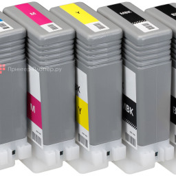 Комплект картриджей Canon PFI-107 (MBK,BK,M,C,Y) 4 шт х 90 мл, 1 шт x 130 мл