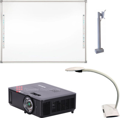 Интерактивный комплект Donview DB-82IND-H03 (доска, проектор InFocus IN114BBST, документ-камера DOKO DS08FU, крепеж для проектора телескопический FX P800-1400)