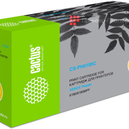Картридж лазерный Cactus CS-PH6180C 113R00723 голубой (6000 стр.) для Xerox Phaser 6180/6180mfp