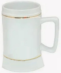Кружка B922-02, 22oz, с золотым  ободком