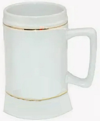 Кружка B922-02, 22oz, с золотым  ободком