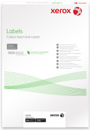 Бумага самоклеящаяся Xerox Colotech Labels, матовая, A4 (210 x 297 мм), 8 наклеек, 100 листов
