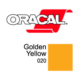 Пленка Oracal 8300 F020 (золотисто-желтый), 80мкм, 1000мм (1 п.м.)