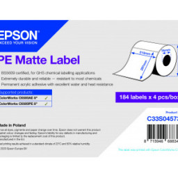 Бумага Epson PE Matte Label, матовая, 210мм x 297мм, 184 шт.