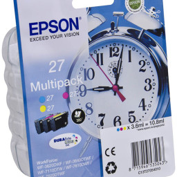 Картридж Epson DURABrite Ultra T2705 комплект (C,M,Y), 3шт x 3,6мл (C13T27054022, C13T27054020)