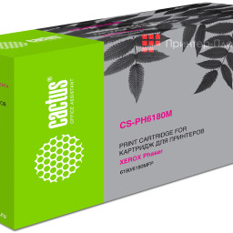 Картридж лазерный Cactus CS-PH6180M 113R00724 пурпурный (6000 стр.) для Xerox Phaser 6180/6180mfp