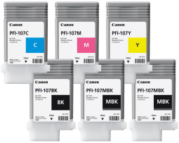 Комплект картриджей Canon PFI-107 (MBKx2,BK,M,C,Y) 6 шт х 130 мл