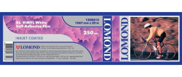 Пленка Lomond XL Vinyl White Self-Adhesive Film, самоклеящаяся, матовая, 170 г/кв.м, 1067 мм, 20 м