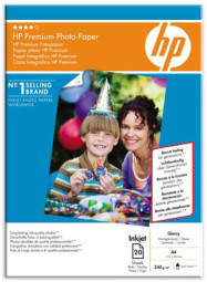 Бумага HP Premium Glossy Photo Paper, глянцевая, A4 (210 x 297 мм), 240 г/кв.м (20 листов)