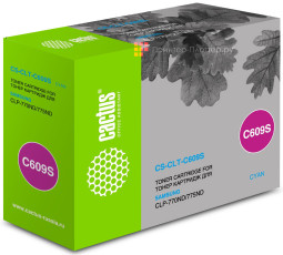 Картридж лазерный Cactus CS-CLT-C609S голубой (7000стр.) для Samsung CLP 770/770ND/775/775ND