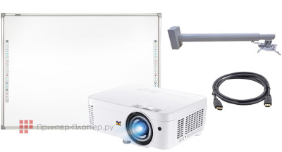Интерактивный комплект Donview DB-82IND-H03 (доска, проектор ViewSonic PS501X, крепеж для проектора телескопический FIX P720-1200W, кабель HDMI)