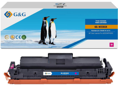 Тонер-картридж G&G Toner GG-W2303X для HP Color LaserJet Pro 4203, 4303 (magenta), 5500 стр.