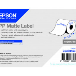 Бумага Epson PP Matte Label, матовая, 102мм x 29м