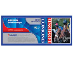 Бумага с покрытием Lomond XL Premium Satin Photo Paper, полуглянцевая, 190 г/кв.м, 610 мм, 30 м