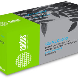 Тонер-картридж Cactus Toner CS-VLC500C для Xerox VersaLink C500, C505 (cyan), 2400 стр.
