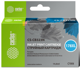 Картридж струйный Cactus CS-CB323N(CS-CB323) №178XL синий (14,6 мл) для HP PS B8553/C5383/C6383/D5463/5510