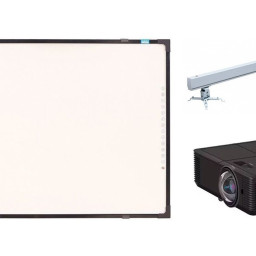Интерактивный комплект IQBoard DVT TN060 (доска, проектор InFocus IN114BBST, универсальное настенное крепление Wize WTH130, кабель HDMI)