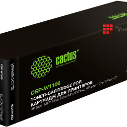 Тонер-картридж Cactus Toner CSP-W1106 для HP Laser 107, 135, 137fnw (black), 1000 стр.