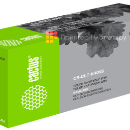 Картридж лазерный Cactus CS-CLT-K406S черный (1500стр.) для Samsung CLP-360/365/CLX-3300/3305